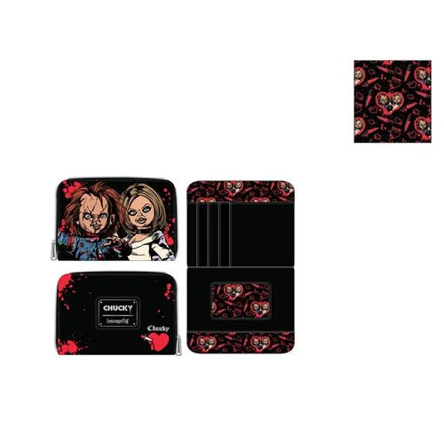 Bride of Chucky Happy Couple Tiffany and Chucky Zip-Around Wallet