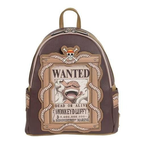 Loungefly One Piece Wanted Dead or Alive Monkey D. Luffy Mini-Backpack - Entertainment Earth Exclusive