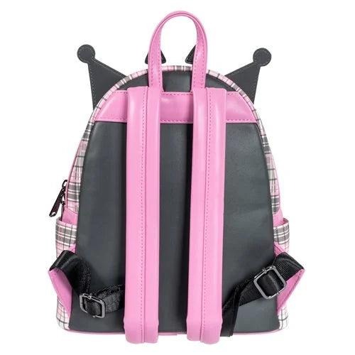 Loungefly Sanrio Kuromi Flames and Plaid Mini-Backpack - Entertainment Earth Exclusive