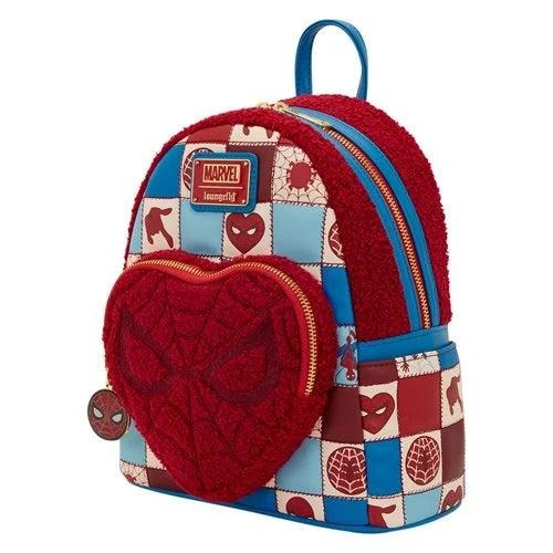Loungefly Marvel Spider-Man Sherpa Heart Mini-Backpack